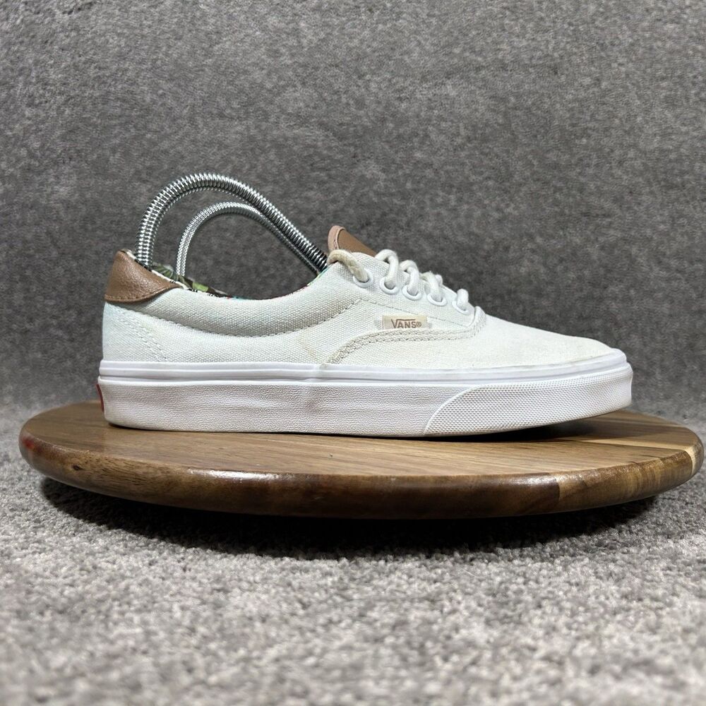 Vans Era 59 C&L Women’s Size 8 White Canvas Floral Casual Skate Shoes Used